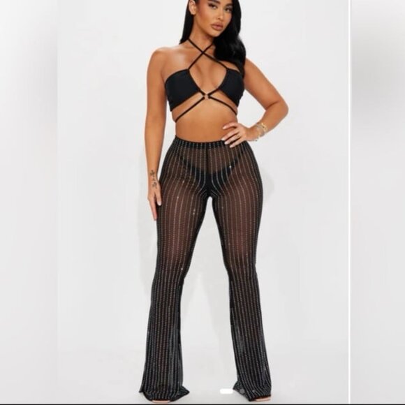 Fashion Nova Leaving Footprints Cover Up Pants - Picture 1 of 4